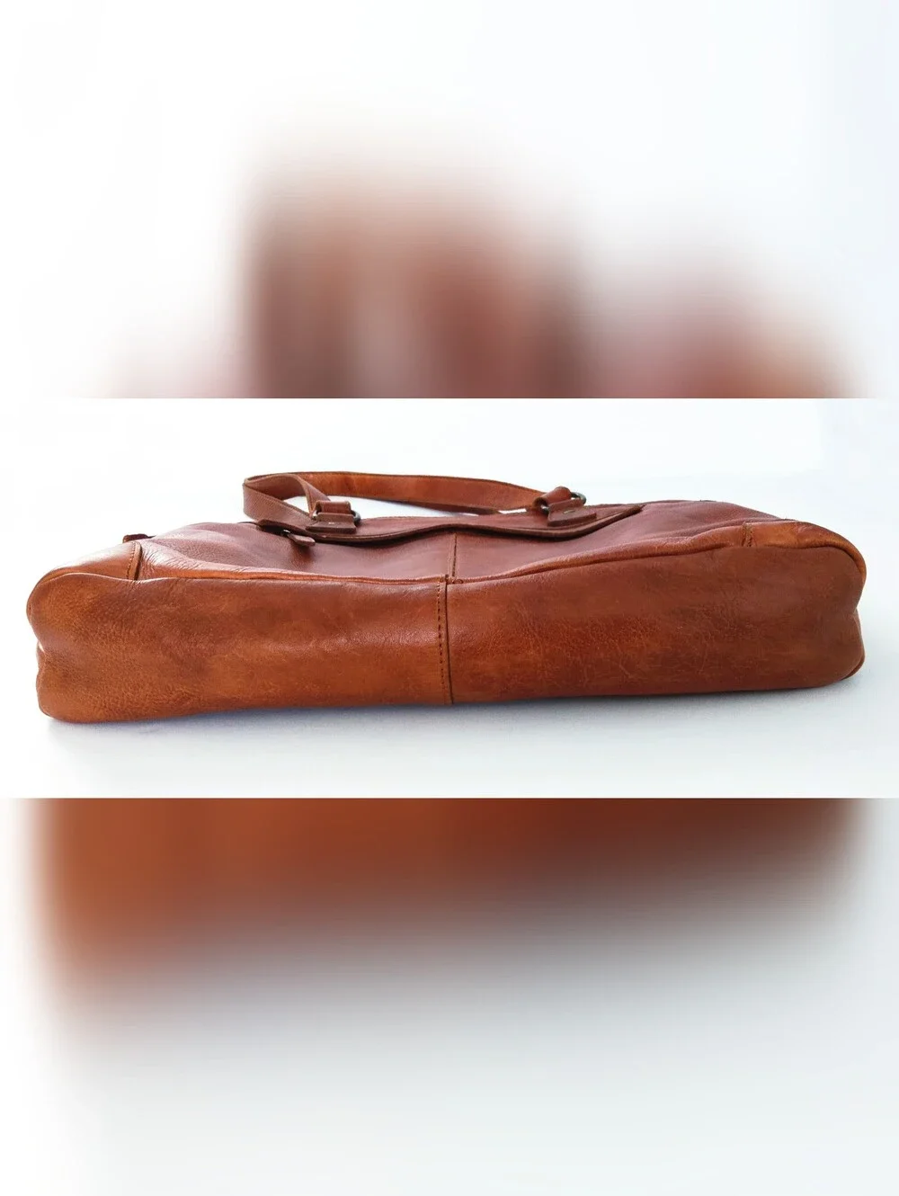 Vilenca Holand Classic Woven Leather Laptop Bag. Pre-owned.